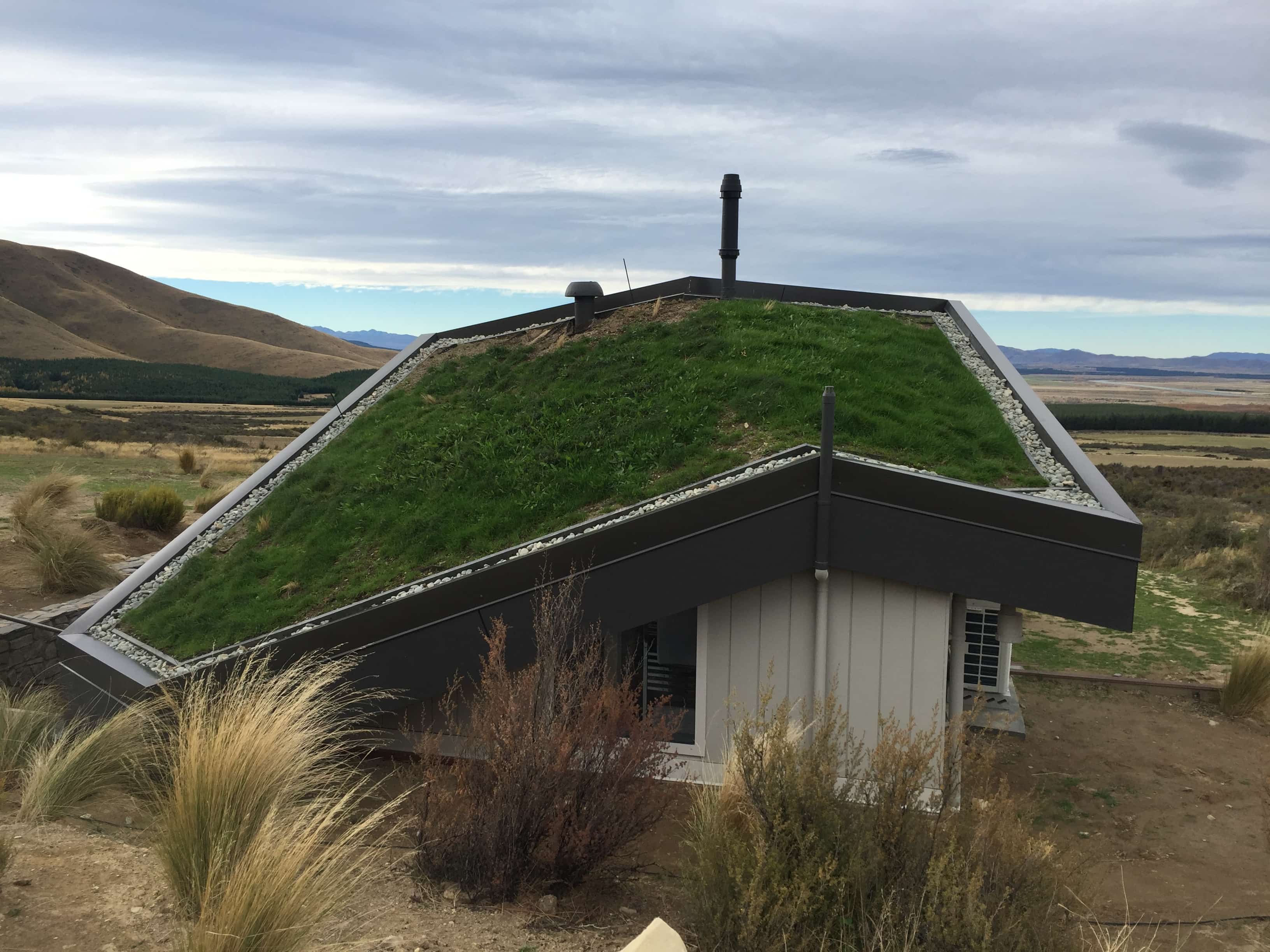  The grass roof provides extra insulation and sound proofing