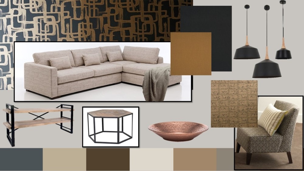 Color board for the formal lounge